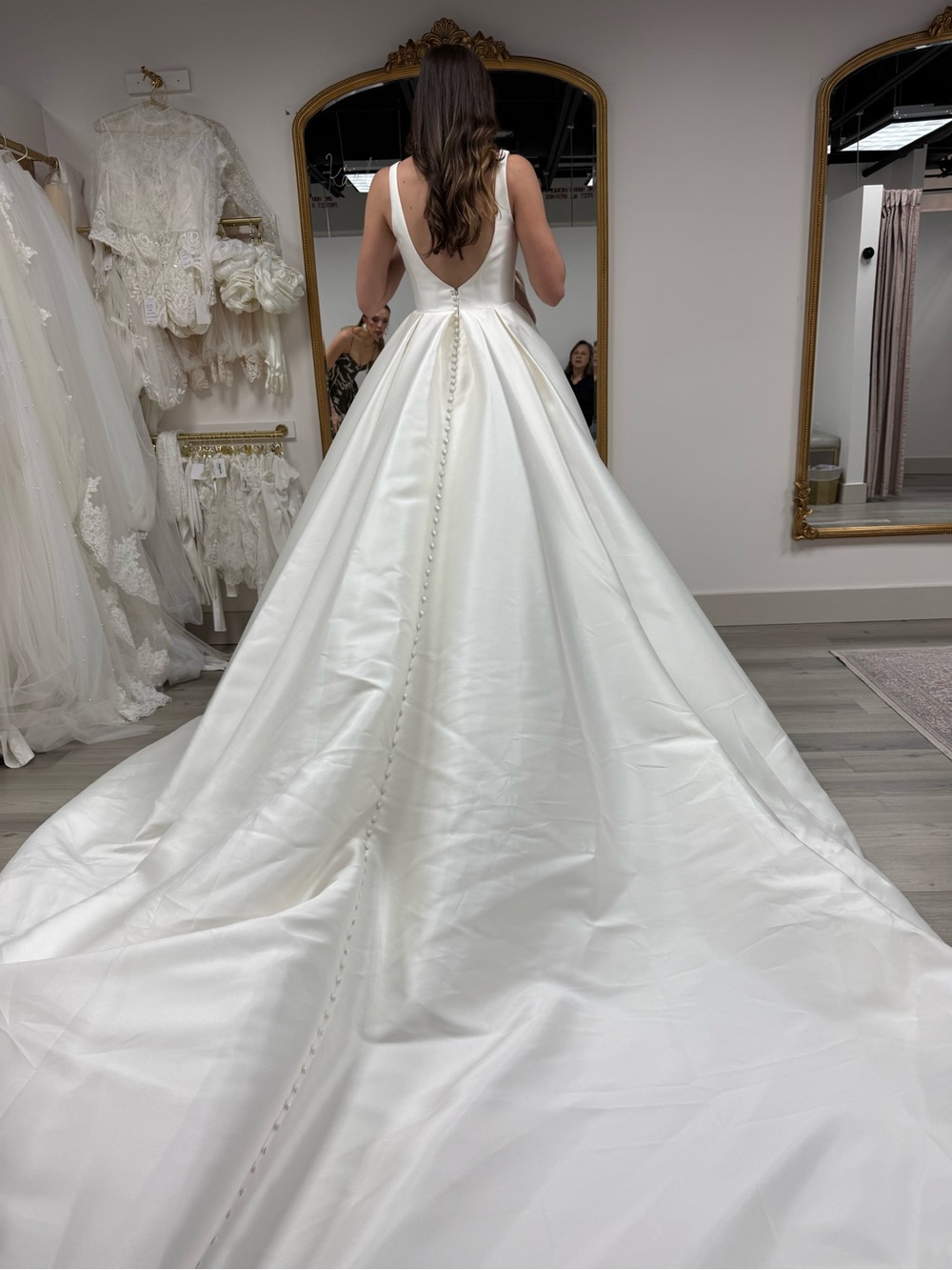 Elegant White Wedding Dress from Aisle and Veil